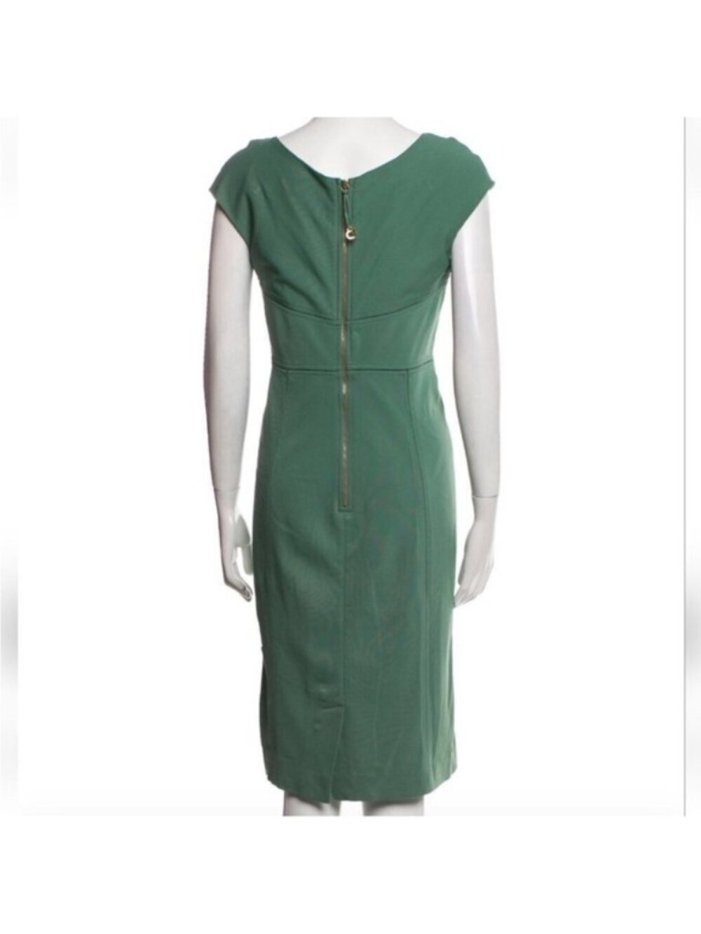 Green Cap-Sleeve Sheath Dress - Classic Work to Evening